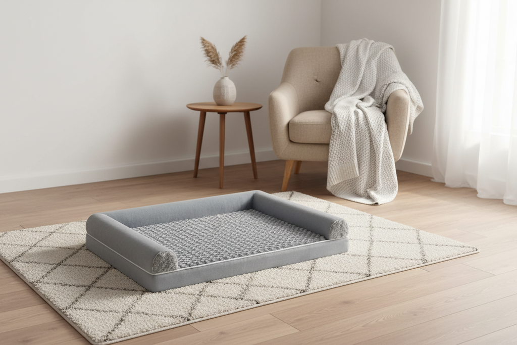 Luxury Washable Dog & Cat Bed – Soft Detachable Pet Mat for Medium & Large Pets
