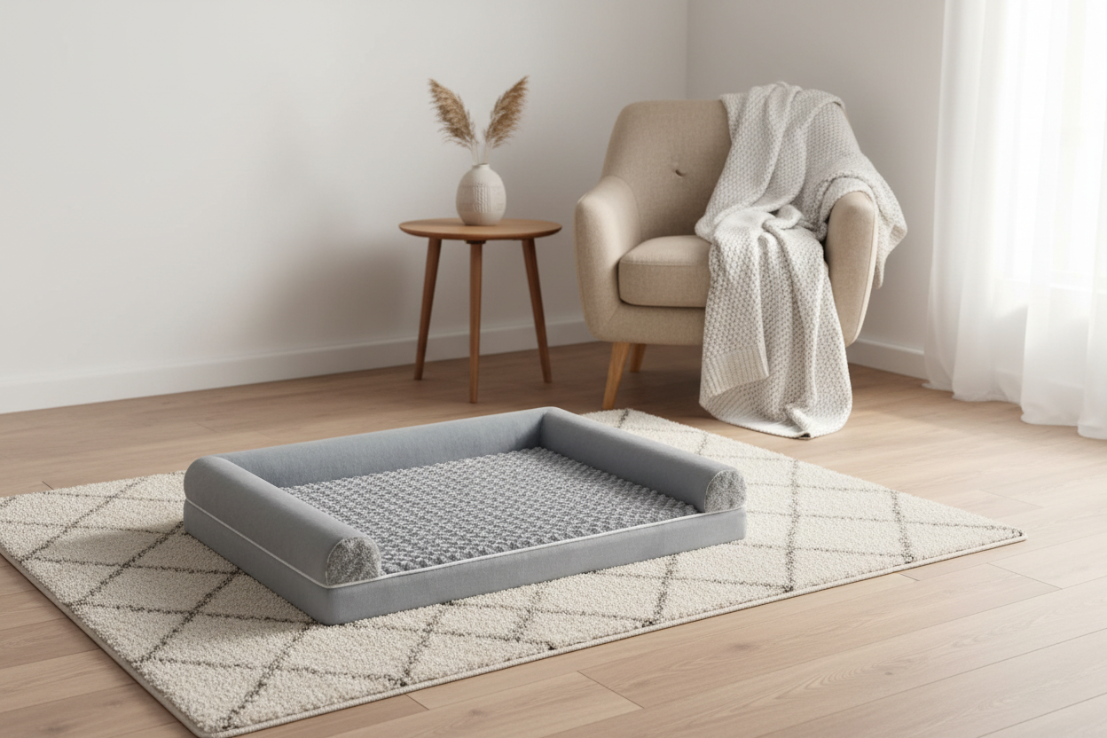 Luxury Washable Dog & Cat Bed – Soft Detachable Pet Mat for Medium & Large Pets