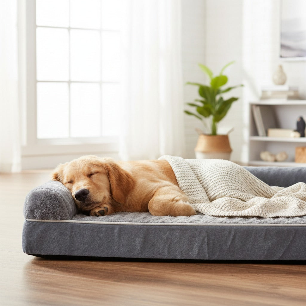 Luxury Washable Dog & Cat Bed – Soft Detachable Pet Mat for Medium & Large Pets